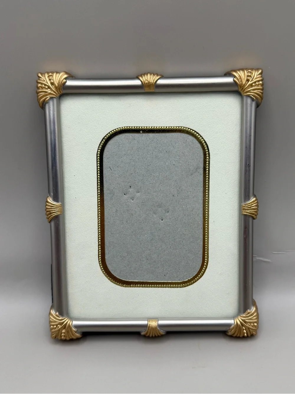 CARR Small Rectangle Silver Gold Picture Photo Frame - Picture 1 of 4